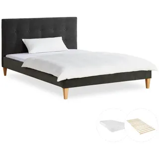 Homestyle4u Polsterbett 140x200 cm, Schlafzimmer, Betten, Polsterbetten