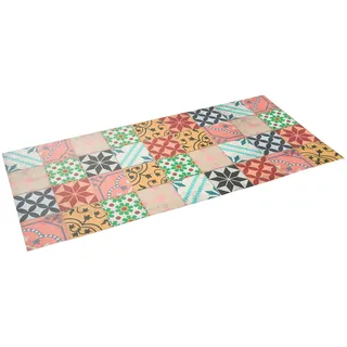 Pergamon Vinyl Teppich Küchenläufer Evora Mosaik Bunt 65x150cm