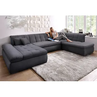 DOMO collection Wohnlandschaft Mikrofaser 3-Sitzer Grau