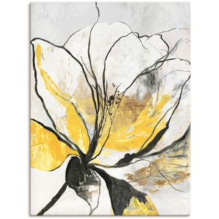 Wandbild »Umrissenes Blumenmuster I gelbe Version«, Blumenbilder, (1 St.), 50688869-0 gelb B/H: 30 cm x 40 cm