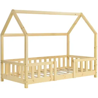 [en.casa] Kinderbett Sisimiut 70 x 140 cm Kiefer naturbelassen beige