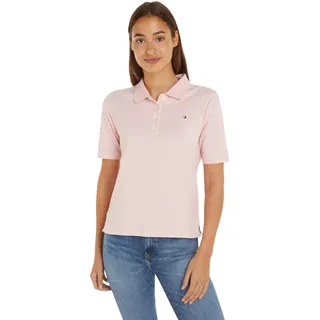Tommy Hilfiger Damen Poloshirt Kurzarm Regular Fit, Rosa (Delicate Pink), XS