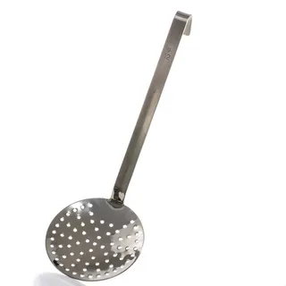Kerafactum Schaumkelle Abseiher Abschäumer Schaumlöffel Edelstahl | Gastronomie Qualität Woklöffel gelocht | Schaum Löffel Pfannenwender Siebkelle Spülmaschinenfest Stainless Steel Kelle Ø 12cm