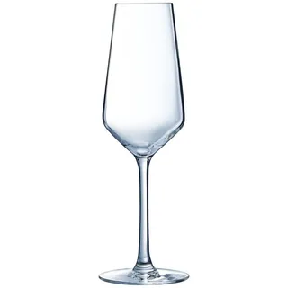 Luminarc Vinetis Flöte, 23 cl, Glas, Flöte, Sektglas, 6 Stück, 22 cm hoch, 7 cm breit