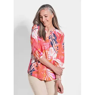 GOLDNER Rote Tunika mit Palmendruck Orange 50