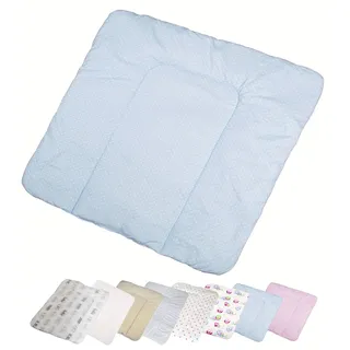 Vizaro - Gepolsterter weiche Wickelauflagen des Babys - 100% Baumwole- 70x75cm - Made in EU - ÖkoTex - Blau Und Weiß