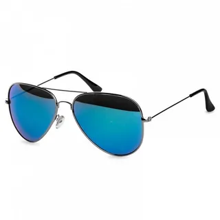 Caspar Sonnenbrille SG033 Damen Large Metall RETRO Pilotenbrille blau|silberfarben