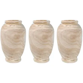 3er-set Holzvase, Wohnzimmerdekoration, Tischplatte Aus Massivholz, Blumenarrangements, Flaschenornament, Heimdekoration