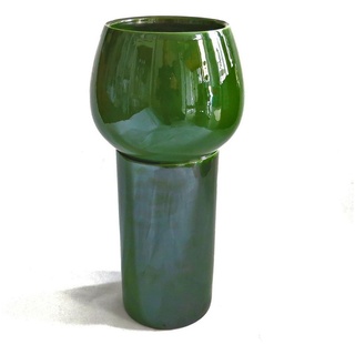 Übertopf Übertopf auf Fuß Vintage Grün Porzellan 40 cm, Auf Fuß grün
