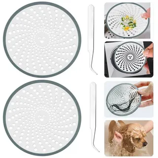 LuxusKollektion Duschablauf Abflusssieb Dusche 2Stk Edelstahl 11cm Haarsieb