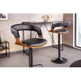 Riess-Ambiente Barhocker Manhattan  schwarz Walnuss