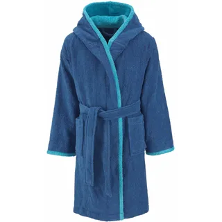OTTO home Kinderbademantel OTTO HOME "Timo" Gr. 164, blau, L:110cm, Walkfrottee, Hausmäntel, Bademantel für Mädchen & Jungen aus 100% Baumwolle, mit Kapuze