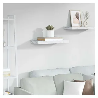 vidaXL Wandregal 50 x 23 x 4 cm Weiß Marmor