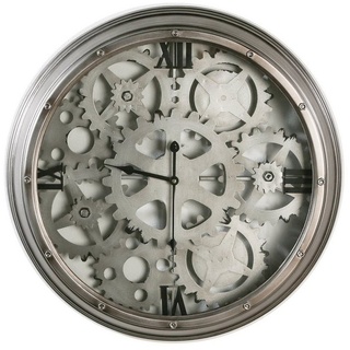 GILDE Uhr GILDE Wanduhr Loft - silber - D. 60cm