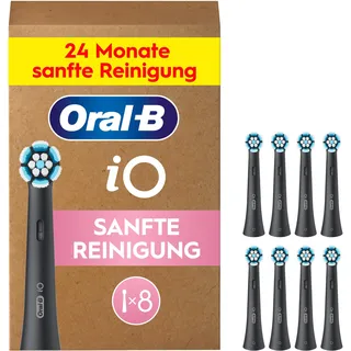 Oral-B iO Sanfte Reinigung Aufsteckbürste schwarz 8 St. 		