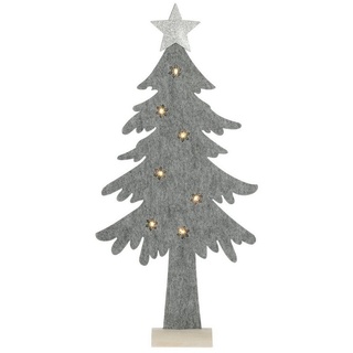 HTI-Living Weihnachtsfigur LED Tannenbaum Filz (Stück, 1 St., 1 Tannenbaum), Dekoleuchte grau