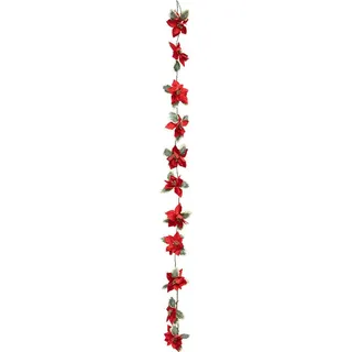 Atmosphera Créateur d'intérieur Weihnachtsgirlande 180 cm rot