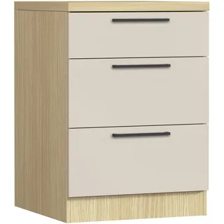 kochstation Unterschrank KOCHSTATION Luna 60 x 60 x 85 cm Beige