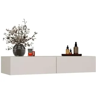 CDF Schminktisch ohne Spiegel Schmink Tisch Klein für Make Up | Schminkkommode Modern Toaletttisch Frisierplatz Schmal Eckschminktisch mit Schubladen Kommode Frisiertisch 110cm - Kaschmir