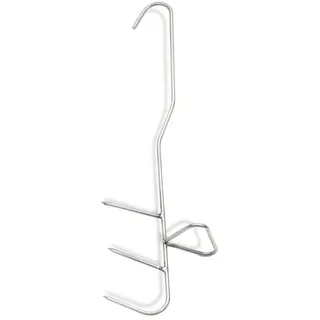 Fischhaken zum Räuchern - Edelstahl - 25cm - Drei Haken