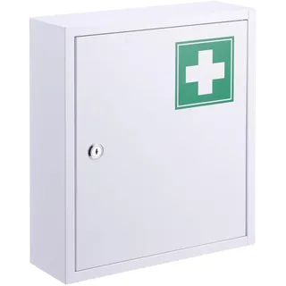 Relaxdays Medizinschrank, abschließbar, 3 Fächer, HxBxT: 36 x 31,5 x 10 cm, für Medikamente, Arzneischrank, Farbwahl