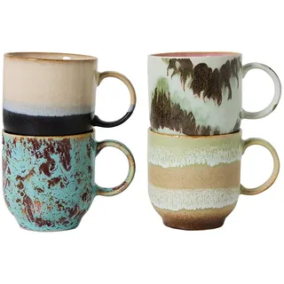 70s Ceramics: Café Mugs (Set of 4)
