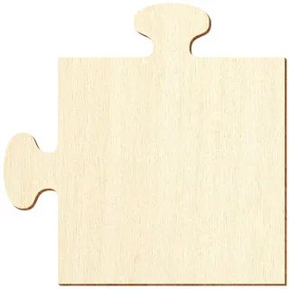 Bütic Holz Puzzle Puzzleteile Holzpuzzle - 5x5-50x50cm Basteln Deko, Artikel:Ecke rechts unten, Höhe x Breite:7 x 7cm