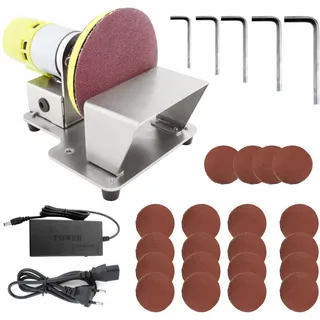 Elektrischer Tisch-tellerschleifer, 7 Geschwindigkeitsstufen, 20 X 3-zoll-schleifscheiben, Zum Polieren, Schleifen Und Veredeln Von Holz Und Kunststoff