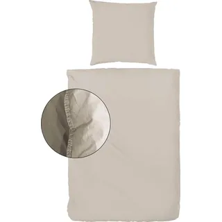 Enrico Coss Bettwäsche Stonewashed Beige 240 x 220 cm + 2 x 80 x 80 cm