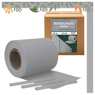 TSGPS Kingpower - Sichtschutz pvc Zaunfolie Sichtschutzstreifen für Doppelstabmatten Zaun Doppelstabmattenzaun Stabmattenzaun Gartenzaun Grau 35 m