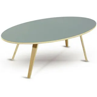 dasmöbelwerk Couchtisch Couchtisch Beistelltisch ARVIKA Skandinavisch Tisch oval 120cm Grau grau