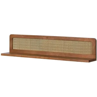 Massivmoebel24 Wandregal 120 x 20 x 25 cm Braun