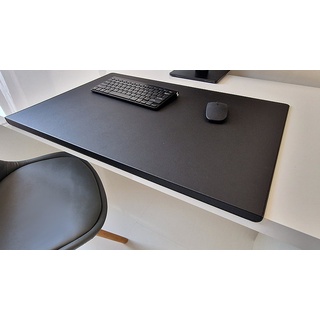 Profi Mats Schreibtischunterlage PM Schreibtischunterlage mit Kantenschutz Sanftlux Leder 12 Farben schwarz 70 cm