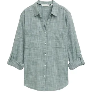 Tom Tailor With Slub Structure 1035247 Bluse Explorer Green 36