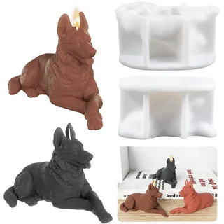 3D-Form für Hundekerzen, Tierform, Kunstharz, Gießform, Harzform, Silikonform für Kerzen, Heimdekoration, Kerzenherstellung, 3D-Tierform, Tonform