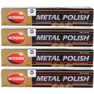 4x 75ML AUTOSOL MetalPolish Alu Metall Chrom Politur Polierpaste EDEL Chromglanz