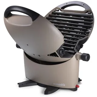 NOMADIQ BBQ Camping | Tischgrill | Compact | 2 Brenner | gasgrill camping | gasgrill balkon Wohnmobil | grillplatte, portable, outdoor, barbecue, outdoor kocher