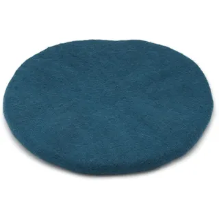 feelz Sitzkissen rund Filz Verschiedene blau-töne 100% Wolle 35 cm Höhe 2-3 cm Handarbeit (Arktik Blau)