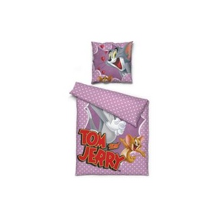 Baumwoll Bettwäsche Tom & Jerry Cretonne - flieder, lila