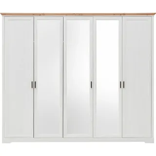 Sconto Kleiderschrank Jasmin II 266 x 220 x 64 cm Weiß
