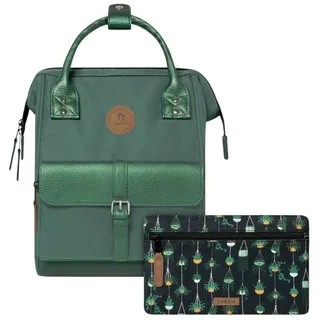 CABAIA Rucksack Leon (kein Set), Tagesrucksack mit austauschbaren Vordertaschen grün