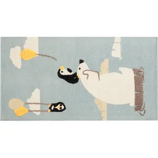 Beliani Barus Kinderteppich 80 x 150 cm Blau