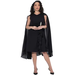 Ulla Popken Minikleid A-Linie Schwarz 60