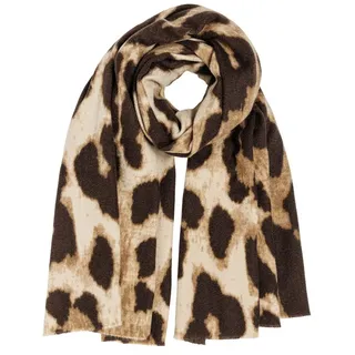 Caspar Modeschal warmer Damen Schal dickes Winter Halstuch mit animal Print - SC547, angenehm wärmendes Material mit wollig warmer Oberfläche