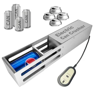 Elektrischer Dosenzerkleinerer, tragbare elektrische Dosenpresse zum Recycling von 6oz/12oz/16oz, Aluminiumdosen-Hochleistungszerkleinerer für Limonade, Bierdosen und Flaschen, Gadgets