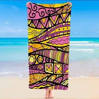 Mikrofaser-strandtuch, Boho-mandala-muster, Weich, Faltbar