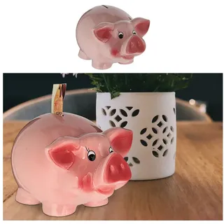 CEPEWA Spardose Sparschwein XXL rosa 25 cm Spardose Schwein