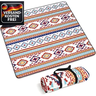 Picknickdecke 200x200cm wasserdicht sandfrei isolierte Strandmatte für Familie c