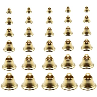 Boyawjian 100 Stück goldfarbene kleine Glocken zum Basteln von Weihnachtsglocken für Weihnachtsbaumschmuck, Partydekorationen (1 cm)