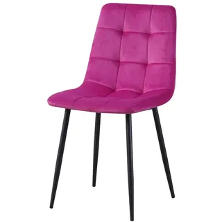 Hti-Living Esszimmerstuhl Mesa Samt pink